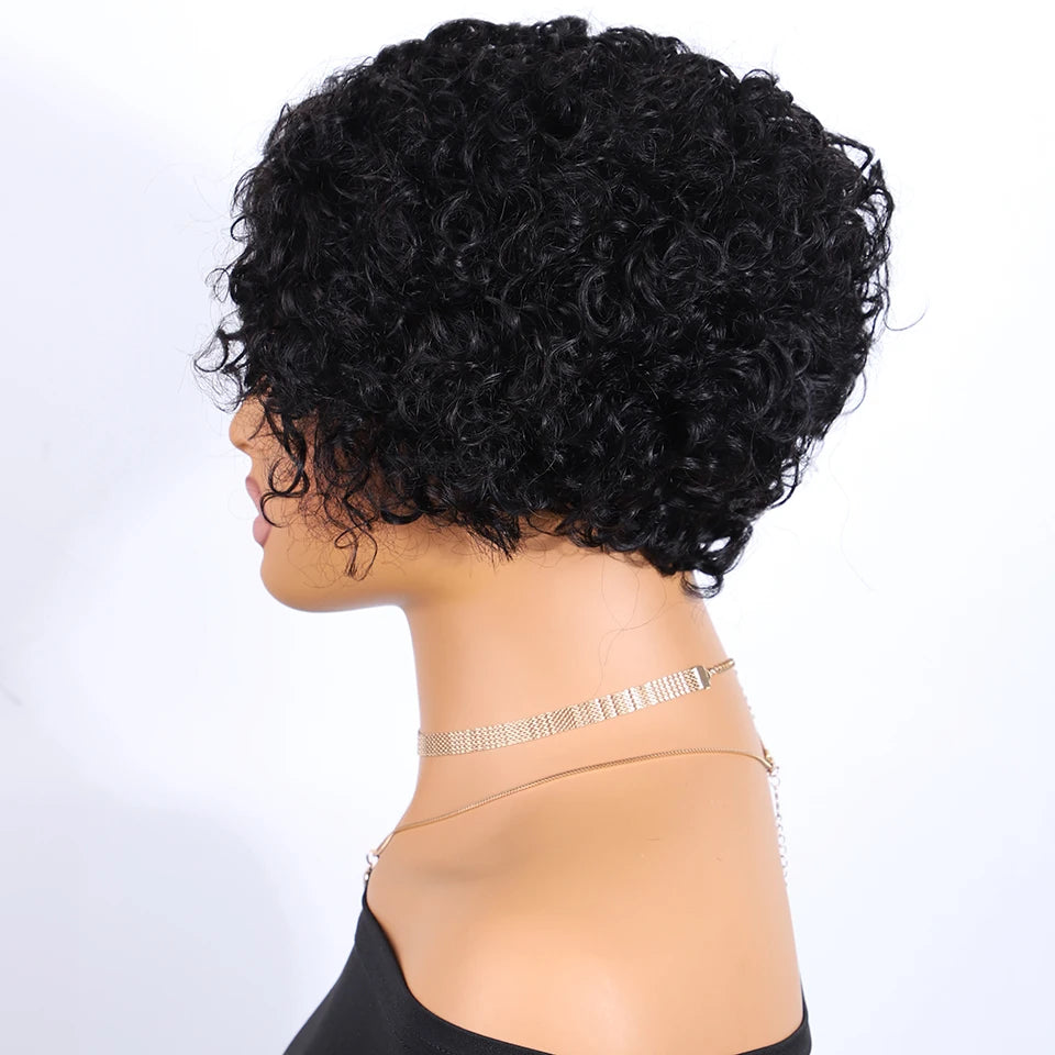 Lekker Pixie Short Curly Bob 13x1 Part Lace Front Human Hair Wigs For Women Brazilian Remy Hair Glueless Wear Go Natural Wigs