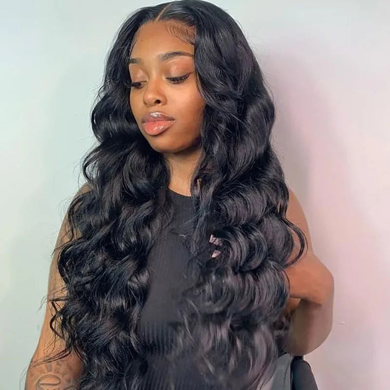 Perruque 6x4 HD Body Wave Lace Front Wig pré-découpée pré-épilée Wavy Lace Closure Wigs