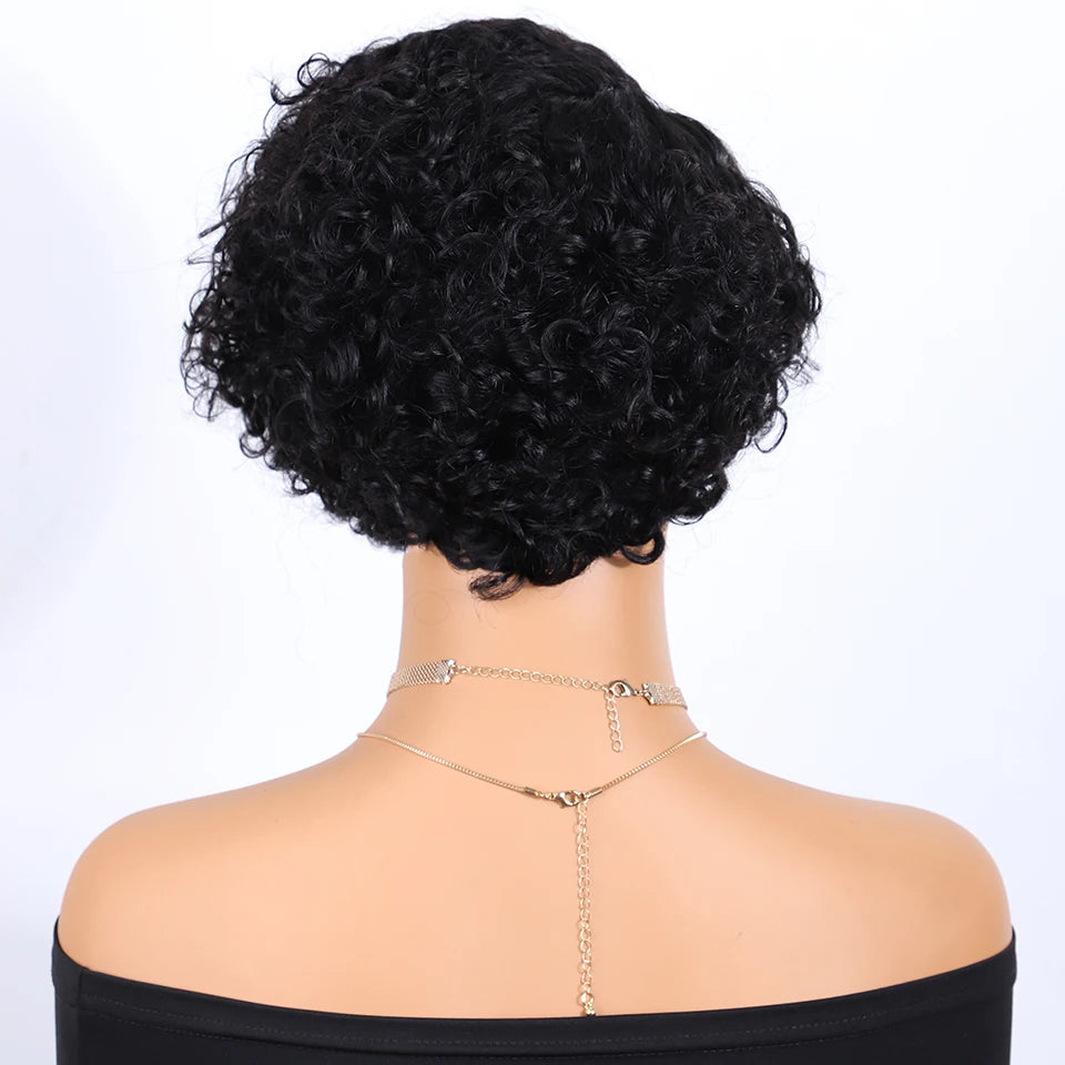 Lekker Pixie Short Curly Bob 13x1 Part Lace Front Human Hair Wigs For Women Brazilian Remy Hair Glueless Wear Go Natural Wigs