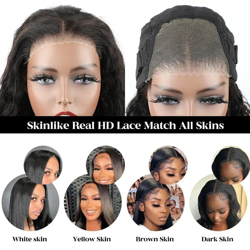 Wig 6x4 HD Body Wave Lace Front Wig Pre Cut PrePlucked Wavy Lace Closure Wigs